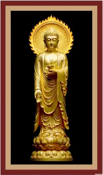 阿弥陀佛金色像身高清大图分享（含西方三圣高清大图）