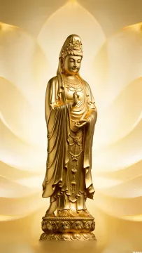 观世音菩萨像金色身高清大图分享